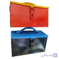 جعبه ابزار ارتشی فلزی ورق ضخیم دارای چند رنگ کوره ای جا دار و مقاوم برای مصارف صنعتی و خانگی