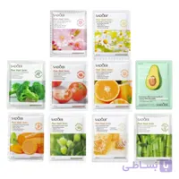 ماسک صورت و بدن سادور مدل آبرسان بسته 10 عددی 25 گرم با عصاره گیاهی، آبرسان، روشن‌کننده، جوان‌کننده، ضد چروک و پیری، کوچک‌کننده منافذ و از بین برنده تیرگی پوست، مناسب انواع پوست و استفاده آقایان و بانوان