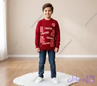 بافت گپ پسرانه سایز ۵۰ رنگ زرشکی