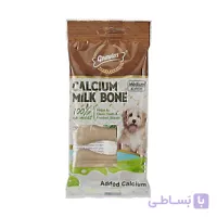 تشویقی استخوان کلسیمی سگ گناولرز حاوی پروتئین گندم و پنیر Gnawlers Calcium Milk Bone Dog Treat بسته 1 عددی