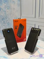 پاور بانک |باطری لیتیوم پلیمر POWER BANK AH-B1 10000 MAH 22.5 4 CABLES AND DIGITAL SUPER FAST BLACK