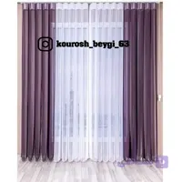 پرده ورتیکال ساده یاسی و سفید
