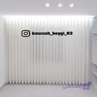 پرده کرپ شاین هفت رنگ ترک دوخت مینیمال هر1متر
