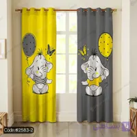 پرده کودکانه پرنا طرح فیل دو قواره