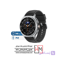 ساعت هوشمند سامسونگ Galaxy Watch 8 Classic قاب 46 میلی‌متری فولاد ضدزنگ با بند چرمی (L500)