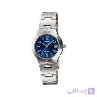 ساعت مچی کاسیو زنانه فلزی نقره ای صفحه آبی LTP-1241D-2A2