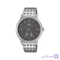ساعت مچی کاسیو فلزی نقره ای صفحه طوسی BMS-100D-8A