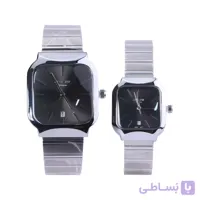 ساعت مچی ست فلزی سیتیزن نقره ای صفحه مربع مشکی GL 0015/1