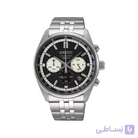 ساعت مچی مردانه سیکو فلزی صفحه مشکی کرنوگراف SSB429P1