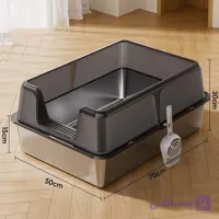 ظرف خاک گربه استیل بزرگ Giant | اوتلت و دارای آسیب دیدگی