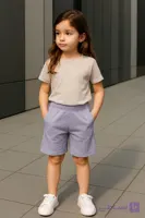 شلوارک بچه گانه طوسی 3 تا 6 سال