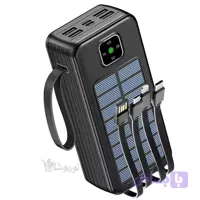 پاوربانک 40هزار خورشیدی یوسوندا مدل Y-P78 ظرفیت 40000 میلی‌آمپر با 4 کابل