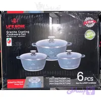 سرویس قابلمه لایف اسمایل 6 تکه سایز 20,24,28 مدل lifep7-6