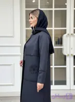 مانتو مجلسی بلند سنگدوزی شده کتان لمه