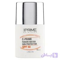 فلوئید ضدآفتاب بی‌رنگ پرایم SPF50 مدل C-Prime Fusion Water مناسب انواع پوست، حجم 40 میلی‌لیتر