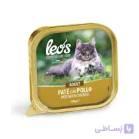 ووم گربه مونژه لئو با طعم مرغ مدل پته وزن 100 گرم