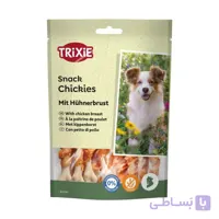 تشویقی سگ تریکسی مدل Snack Chickies با سینه مرغ وزن 100 گرم