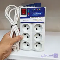 محافظ برق تلوزیون 6 خانه سامسونگ با سیم 3متری