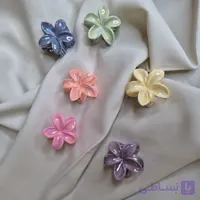 گیره مو گل هفت‌رنگ (براق) مدل هلوگرام