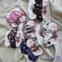 کش مو اسکرانچی ساتن طرح ستاره (۶ رنگ ستاره‌باران)