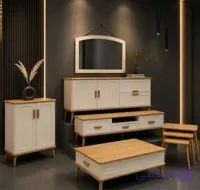 ست آینه کنسول و میز تلویزیون و جاکفشی و جلو مبلی /وکیوم /مدل ۱۲۷ کلاسیک