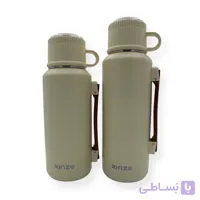 فلاسک دسته‌دار استیل دوجداره – ظرفیت ۸۰۰ میلی‌لیتر