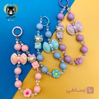 آویز گوشی کریستالی وارداتی همراه باهولدر طرح کیتی