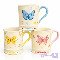 ماگ استوانه طرح پروانه (۱۲۷۶)
