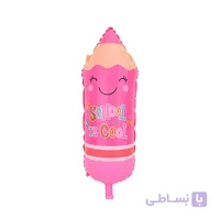 بادکنک فویلی مداد صورتی