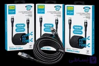 کابل شارژر دوسر تایپ سی ایکس هانز مدل TC103توان 100وات