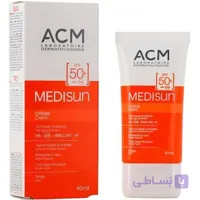 کرم ضد آفتاب مدیسان حجم ۴۰ میل SPF ۵۰ بی رنگ