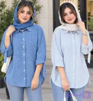 شومیز جین کاغذی برفی آیدا ارسال رایگان ۴۴۰۱۱