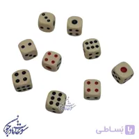 تاس بازی پلاستیکی اعلا (طرح استخوانی)