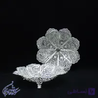 شیرینی خوری سه پایه ملیله کاری مدل 8 پر