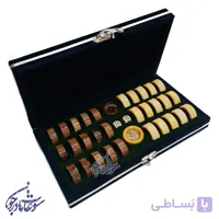 مهره تخته نرد چوب و خاتم با جعبه جیر