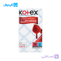 نوار بهداشتی کوتکس Kotex مدل Softness با سطح Quilted و قدرت جذب بالا Super چهار قطره بسته 16 عددی