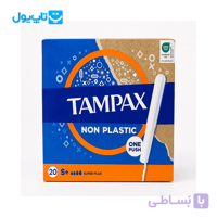 تامپون تامپکس Tampax مدل Super Plus سوپر پلاس چهار قطره‌ با قدرت جذب بالا بسته 20 عددی