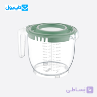 کاسه مخلوط‌کن درب‌دار دونیا پلاستیک Dunya Plastik ساخت ترکیه حجم 2200 میلی‌لیتر