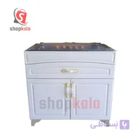 اجاق گاز طرح فر ام دی اف جنرال پنج شعله مدل M-1 رویه شیشه
