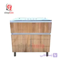 اجاق گاز طرح فر ام دی اف جنرال مدل B1 پنج شعله رویه شیشه
