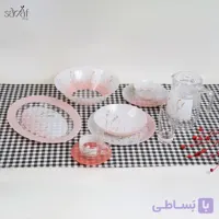 سرویس غذاخوری ۴۶ پارچه ( ۶ نفره کامل ) شیشه ای مدل Simply Trompette لومینارک فرانسه
