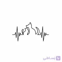 برچسب بدنه خودرو طرح گربه و سگ