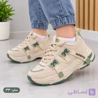 کتونی اسپرت دخترانه کرم سبز پاپیونی – خرید کتانی دخترانه