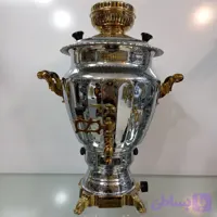 سماور گازی عالی نسب مدل نگین نفیس طلایی 6 لیتری