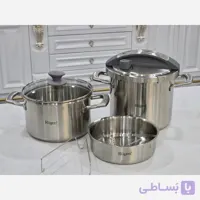 زودپز روگازی دوقلو مدل RU-6030 ظرفیت ۷ لیتر استیل