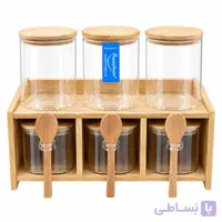 جا ادویه بانکه ای با استند بامبو