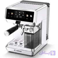 اسپرسوساز خانگی فارموکس مدل FX270 با مخزن آب 1500 میلی‌لیتر، فشار بخار 20 بار، صفحه‌نمایش لمسی و قابلیت
