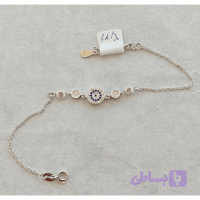 دستبند نقره طرح چشم‌نظر مدرن (Evil Eye)