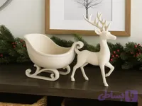 دکوری گوزن و سورتمه کریسمس