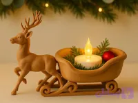 دکوری گوزن و سورتمه کریسمس
